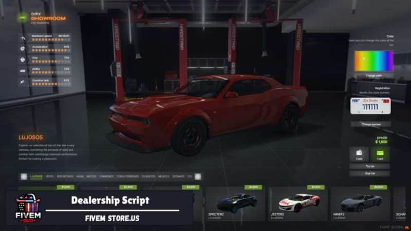 Attractive Dealership Script FiveM